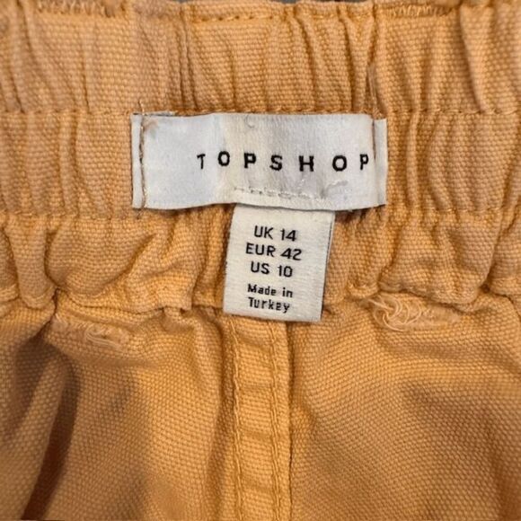 Topshop Canteloupe Raw Hem Joggers (Light Orange) Elastic Waist Size 10 - Picture 6 of 13
